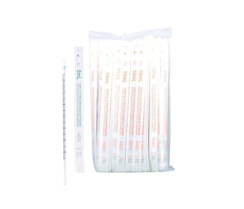 25/50er Set Einweg Serologische Pipetten Steril Graduierte Kunststoffpipetten PS für Labor Flüssigkeitstransfer 1–50ml(50ml(25pcs))