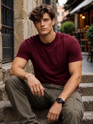 Image of INKKR Men's Solid Round Neck Half Sleeve Classic Cotton Bio-wash T-Shirt Combo | Crew Neck Cotton Tshirt for Men Combo