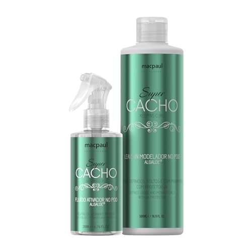 Kit Finalização Modelador E Ativador De Cachos Algaloe Linha Super Cacho No Poo Macpaul