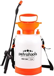 PetraTools 1 Gallon Garden Sprayer, Hand Pump Sprayer, Plant Sprayer & Weed Sprayer, Chemical Lawn Sprayer, Water Sprayer for Plants, 1 Gallon Sprayer with Pump, Sprayers in Lawn and Garden - HD100