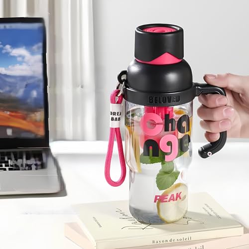 Image of THE VENTI SHOTAY Classic Unbreakable Water Bottle with Sipper BPA Free, Leak-Proof Water Bottle Ideal for Office, Sports, School, Gym (Handle - 900ML-Black)