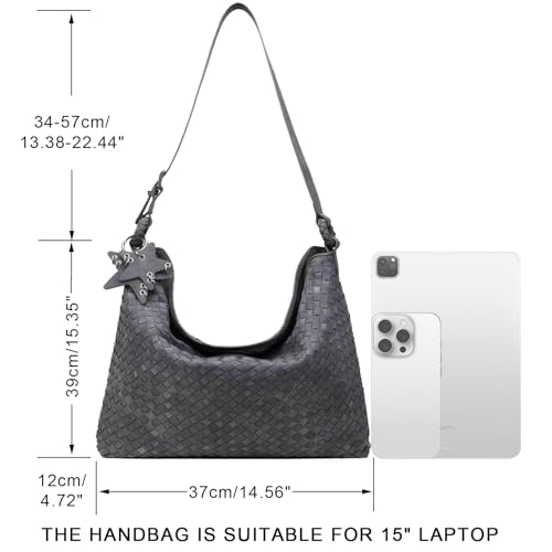 Bolso Frosted para mujer, tipo Hobo Satchel miniatura 4