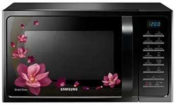 Samsung 28 L Convection Microwave Oven (MC28A5025VP/TL, Black with Magnolia Pattern, Slim Fry)