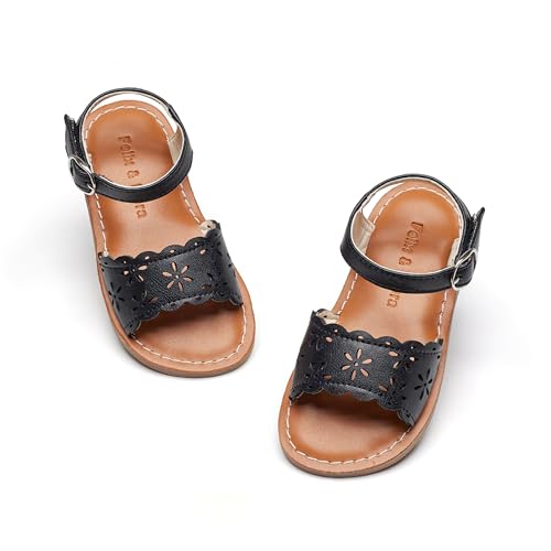 Image of Felix & Flora Toddler Girl Sandals - Little Girl Easter Dress Shoes Lightweight Open Toe Beach Holiday Flats
