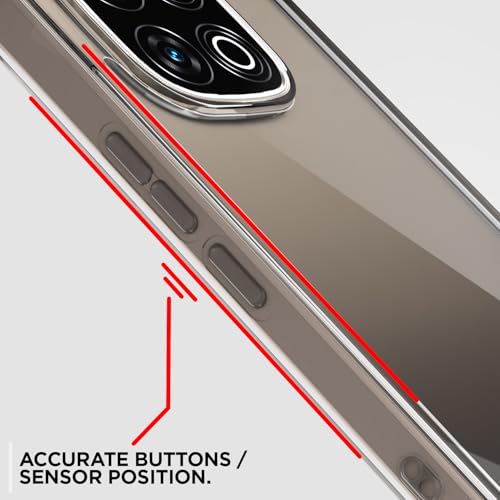 Image of Pikkme Back Cover for iQOO Neo 10 5G / Vivo Y300 GT 5G PC + TPU Clear Transparent Raised Edges Shockproof Protective Phone Bumper Case(Transparent)