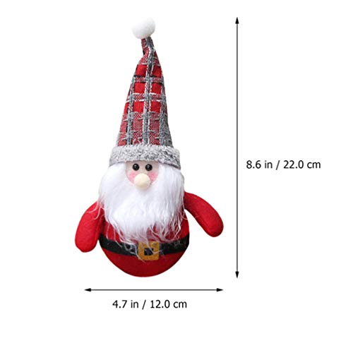 KESYOO Led Santa Boneco de Neve Veado Enfeites de Natal Natal Boneca de Pelúcia Santa Elf Enfeites d