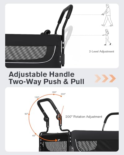 Image of All Terrain Pet Stroller for Medium & Large Dogs with Ramp