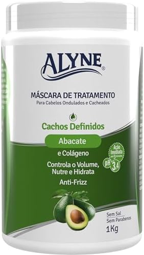 Alyne, Máscara de Tratamento, Para Cabelos, Cachos Definidos, 1 k...