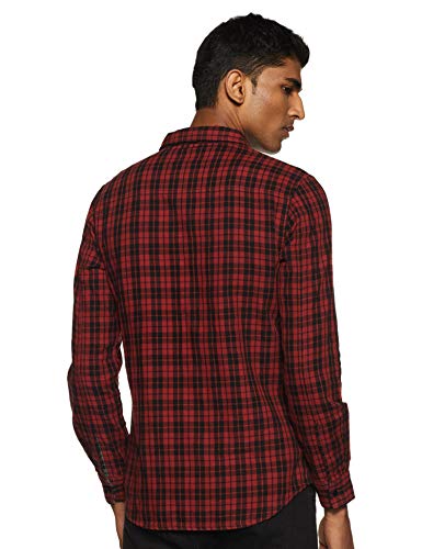 Image of Spykar Men's Checked Slim Fit Shirt