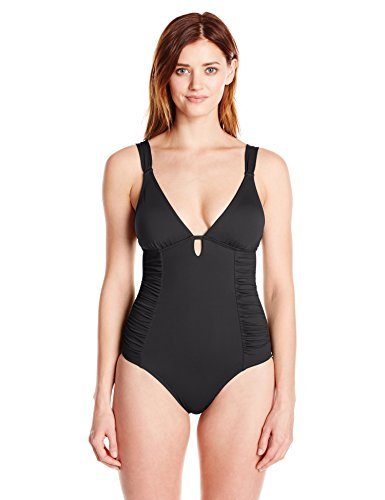 Amazon Brand - Lark & Ro Women's Keyhole One Piece Swimsuit