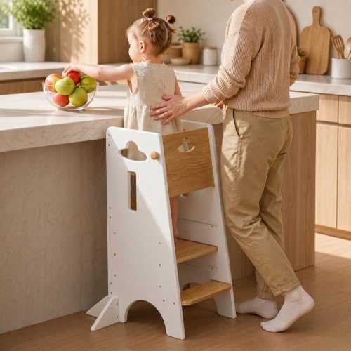 COSYLAND Toddler Tower Toddler Standing Kitchen...