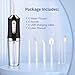 Water-Flosser-Cordless-Teeth-Cleaner Water Dental Flosser with 3 Modes 4 Jets Rechargeable IPX7 Waterproof for Travel Home Braces(Black)