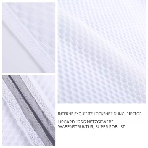 Kimmama Wäschesack aus Mesh-Waschtaschen, Waschmaschinen-Waschbeutel, Honigwaben-Mesh-Wäschesack zum Waschen von Feinwäsche, 4er-Pack