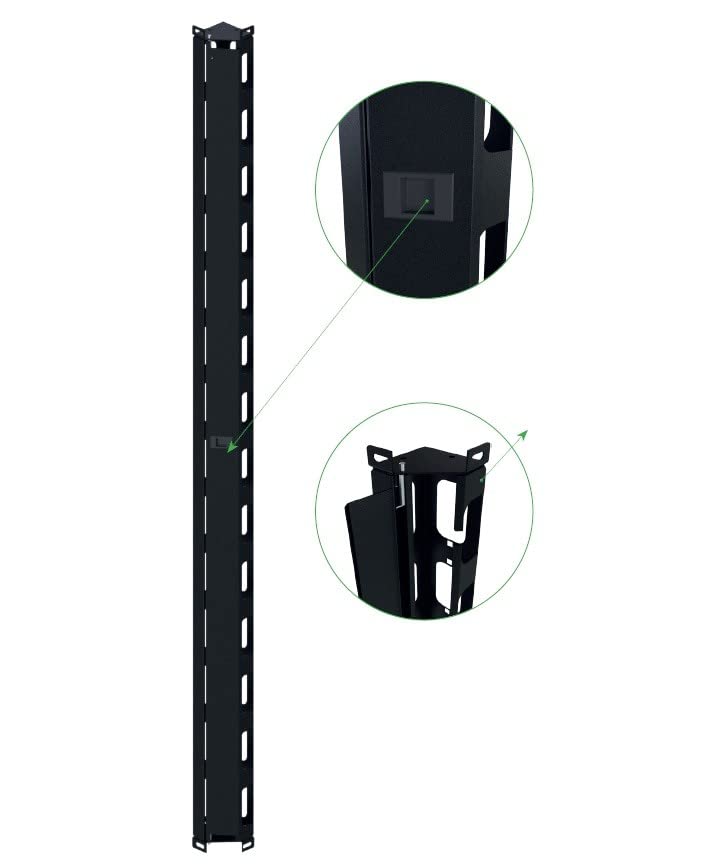 Techly Professional 365306 Coppia Canala Gestione Cavi Verticale 42U Nero Nero