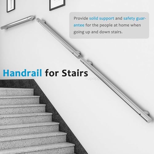 Barre d'appui pour escalier antidérapante poignée sécurité 80cm