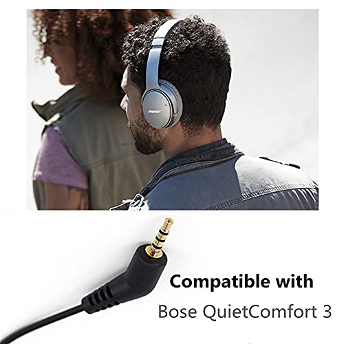 Koffmon Qc3 Cord Replacement Mic Volume Control Cable Compatible With Bose Quietcomfort 3 Qc 3 Acoustic Noise Cancelling Headphones #TOP3