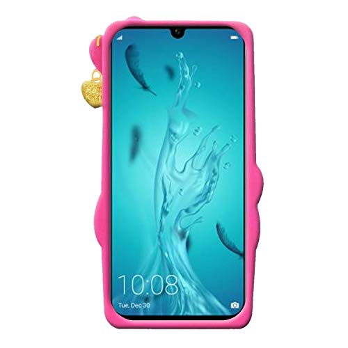 Image of Unirock Hello Kitty Back Case Cover for Honor 10 Lite| 3D Cute Hello Kitty Case |Soft Silicone Rubber Back Cover with Pendant Kitty Cover for Honor 10 Lite (Pink)