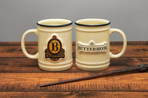 Chope à bière au beurre Harry Potter, objet de collection sous licence officielle Wizarding World, tasse en céramique de 35 cl pour café, thé et plus encore, cadeau...