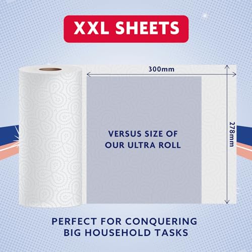 by Amazon Multipurpose Kitchen Roll, 3-Ply, XXL Household Towel, 12 Rolls (Pack of 1), 100 Sheets per Roll, FSC Certified - Image 5