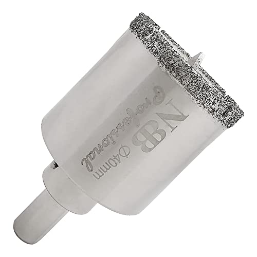 NBB Punte diamantate Frese diamantate con gambo triangolare corona diamantata nichelato perforazione in umido su marmo pietre ceramica granito piastrelle vetro trapano da banco e pistola (40mm)