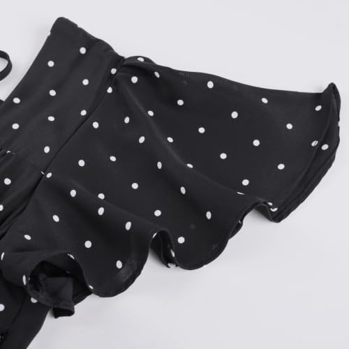 Image of Belle Poque Women's Vintage Square Neck Dress 2026 Summer Short Sleeve Layered Tiered Ruffle A-line Swing Midi Dress