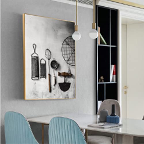 Affiches ustensiles cuisine pour raviver un mur blanc vide