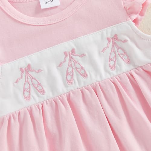 MoZiKQin Baby Girl Summer Romper Boutique Bow Embroidery Ruffle Sleeve Jumpsuit Cute Clothes for Newborn Toddler4