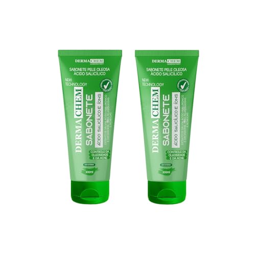 Sabonete Ácido Salicílico Dermachem Kit 2 Unidades - Pele Oleosa, Oil Control, Limpeza Profunda, 100ml Cada