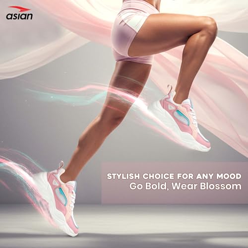 Image of ASIAN Women BLOSSOM-12 Running and Casual wear Running Shoes with Laces, Lightweight and Comfortable Shoes Gym and Sports Shoes for Women & Girls with Stylish Design