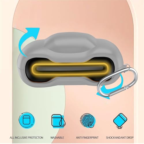Image of WELCROS Soft Silicone Case Cover Compatible for GoBoult Audio UFO | GoBoult Astra | GoBoult Mustang Torq (Grey)