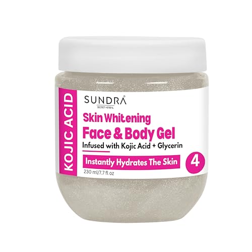 Image of Kojic Acid Skin Whitening Facial Kit (1020 ml) - Infused with Kojic Acid & Shea Butter, Cleansing, Whitening, Smoothing for Radiant Glowing Skin, Natural Ingredients