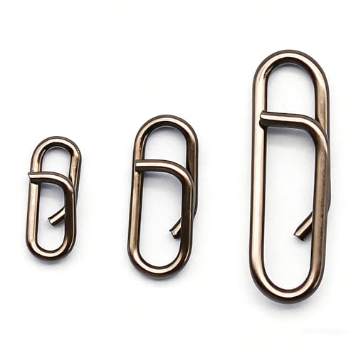 60 piezas clips rápidos acero inoxidable para pesca miniatura 1