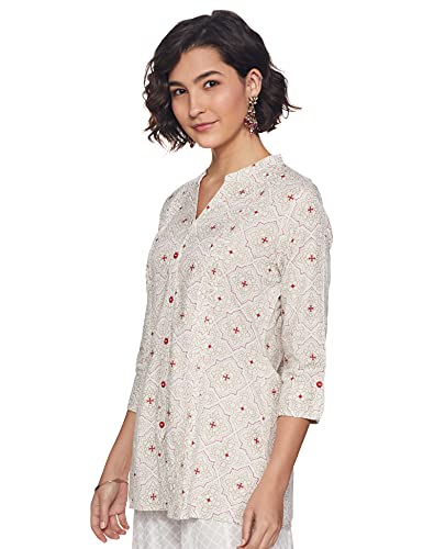 Image of Easybuy Women's Regular Kurta (PA21VI05FE Off White S)