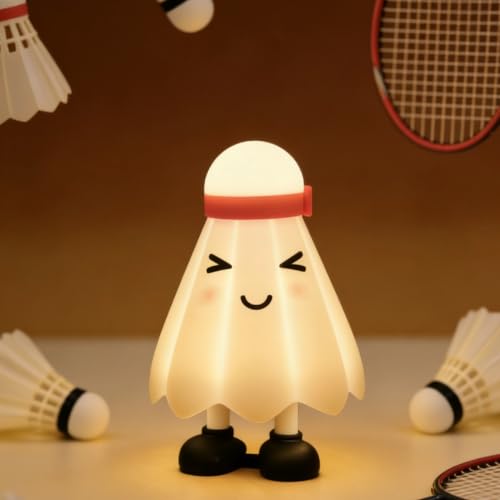 Veilleuse de badminton LED USB comme lampe de bureau rechargeable et portable