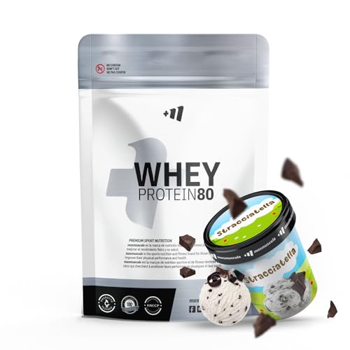 MASmusculo - Whey Protein80-500 g - Stracciatella - Suplemento Deportivo Puro de Calidad - Proteína Whey - con Lacprodan de Arla y Suero de Leche - Ayuda a Aumentar la Masa Muscular