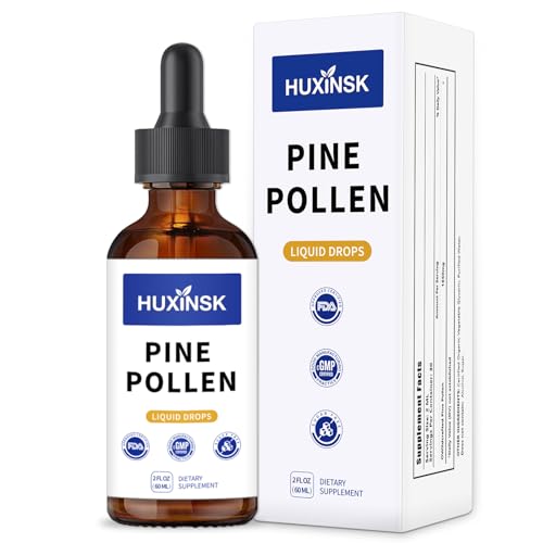 Pure Pine Pollen Liquid Drops Extract | Full-Spectrum Forest Nutrient Complex | Supports Natural Vitality & Wellness Balance | Alcohol-Free 60ml Vegan Tincture