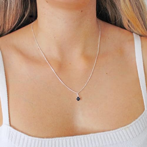 AMENNA, Pingente Ponto de Luz Preto Prata 925