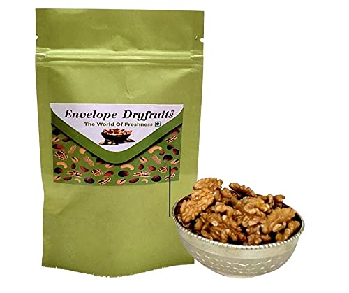 Image of Envelope Dryfruits Kashmiri 1 Kg Premium Fresh Walnut Quarter Kernels /Walnuts without Shell /Akhrot Giri, Healthy & Delightful, Used for Snacking, Ingredient for Recipes, Cuisines & Desserts,