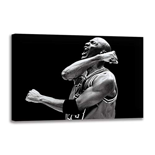 Peinture huile Michael Jordan toile 80x120 cm art salon
