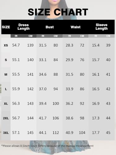 Image of PinkPatty Plus Size Maxi Dress for Women Casual V Neck 3 /4 Sleeve Boho Printed Long Dress with Pockets