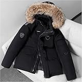 Men's Down Jacket Big Goose Autumn And Winter Thickened Coat Canada Style Warm Snow Coat,Black,L - Image 2