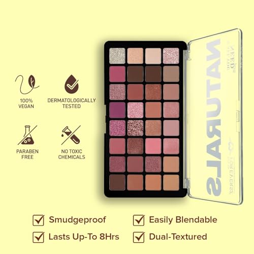 Image of Daily Life Forever52 Naturals The All You Need 32 Shades Eyeshadow Palette| Highly Pigmented and Blendable | Multicolor | Matte and Shimmer Finish (Autumn Amour-01,48g)
