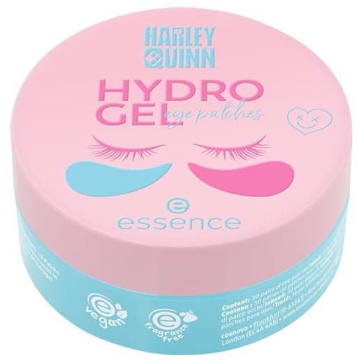 essence Harley Quinn HYDRO GEL eye patches 30 Pairs, Augenpflege, Pink, feuchtigkeitsspendend, pflegend, entspannend, erfrischend, vegan, ölfrei, ohne Parfüm, ohne Alkohol, 1er Pack (30pair)