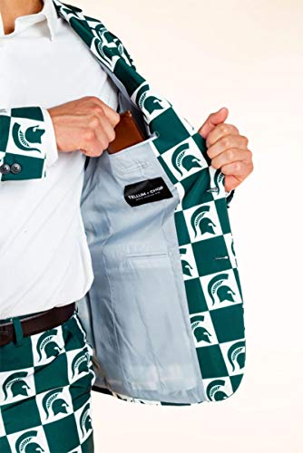Tellum And Chop Michigan State Spartans Shinesty Mens College Team Gameday Blazer Suit Jacket (44, Michigan State Spartans) #TOP4