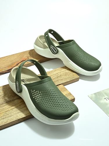Image of Men EVA Clogs with Adjustable Back Strap | Lightweight Cushioned Footbed | Anti-Slip Sole | Everyday Wear Indoor & Outdoor Sandals for Men