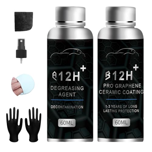 Hailerio Revêtement Céramique - Spray De Peinture À Usage Intensif,Kit De 2 Flacons De Revêtement Céramique,Pour L'entretien Des Véhicules, Suv Et Camping-Cars