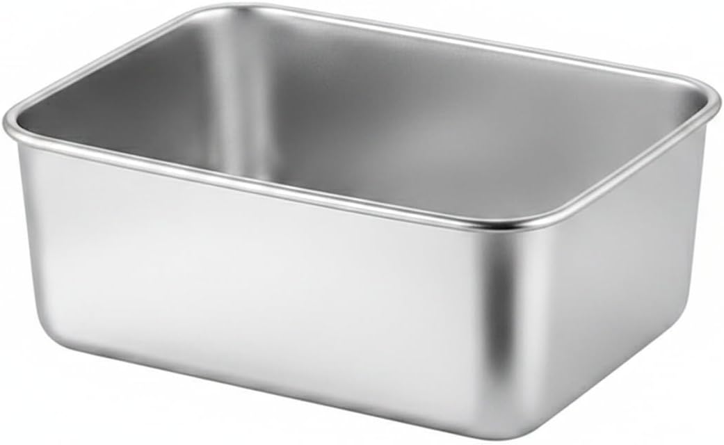 Multipurpose Stainless Steel Food Container, Square Stackable Lunch Box with Lid for Fridge, Pantry & Meal Prep Organization (1 Piece)