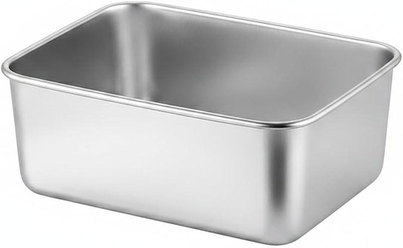 Multipurpose Stainless Steel Food Container, Square Stackable Lunch Box with Lid for Fridge, Pantry & Meal Prep Organization (1 Piece)