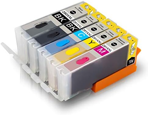 Pristar Compatible Bakery Ink Cartridge Replacement for PGI-280XXL CLI-281XXL PGI280 XXL CLI281XXL for PIXMA TR7520 TR8520 TS6120 TS6220 TS8120 TS8220 TS9120 TS9520 TS9521C Printer (5-Pack)