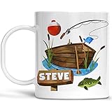 Kids Personalized Fishing Mug Customize with Child's Name | Lightweight Unbreakable Cup | Dishwasher...
